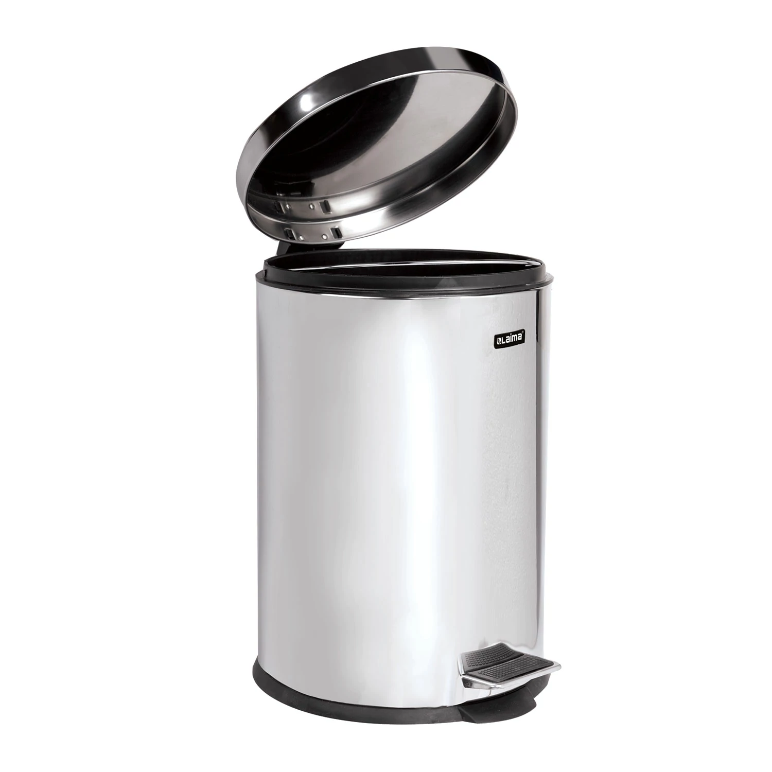 Зеркальное стальное ведро-контейнер  LAIMA с педалью, 5 л